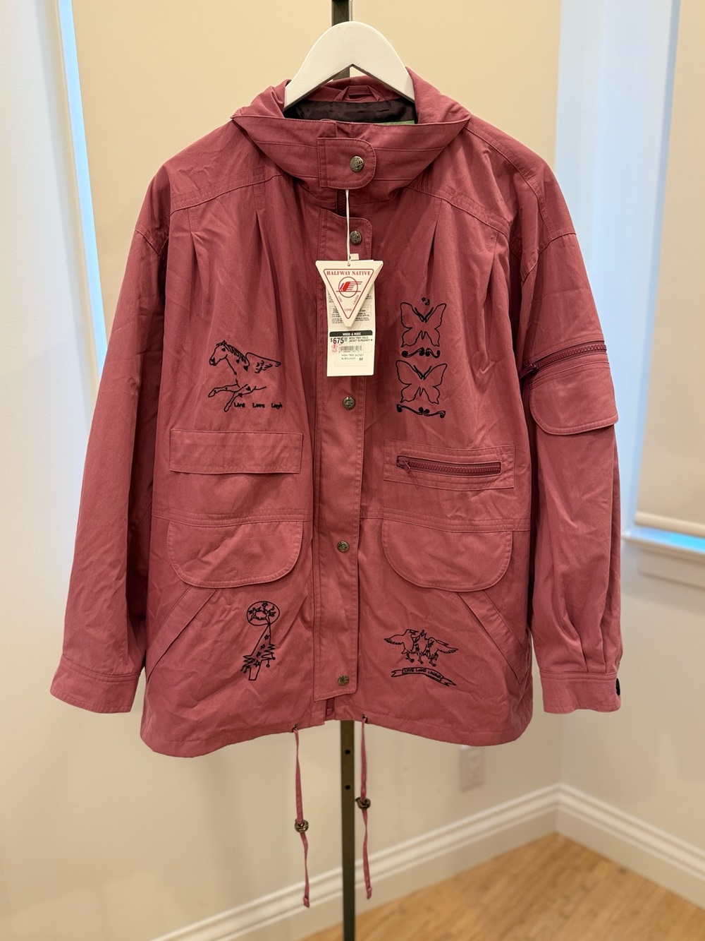 HALFWAY NATIVE Wish Tree Jacket - Burgundy